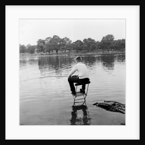 Fishing on the Serpentine in London's Hyde Park by Anonymous