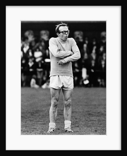 Nobby Stiles refereeing a charity match at Oswestry by Staff