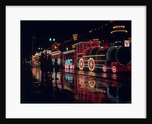 Night time view of the Blackpool illuminations by Anonymous
