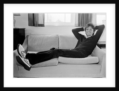 Cliff Richard during a recording session by Anonymous