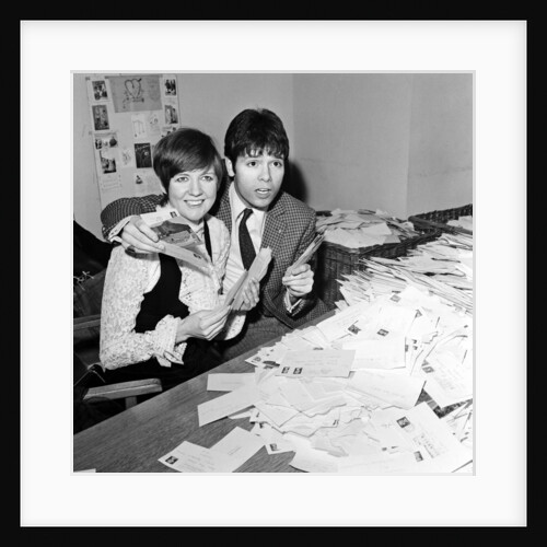 Cliff Richard and Cilla Black counting votes for Britain's song for Eurovision contest by Waters