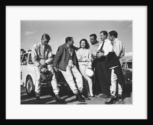 Christabel Carlisle with some of the world's best male drivers by Staff