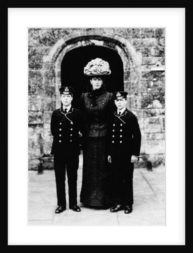 Queen Mary with Prince Edward and Prince Albert by Staff