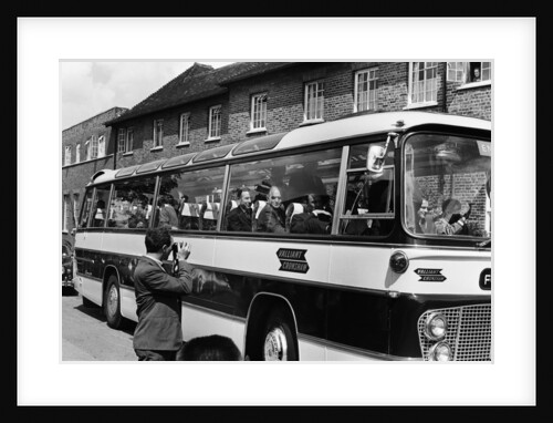 The England football team travel to Wembley Stadium from Hendon Hall hotel for the World Cup Final by Staff