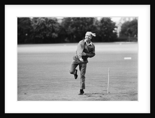 Bobby Charlton relaxes with a game of cricket the day before taking part in the World Cup Final by Anonymous