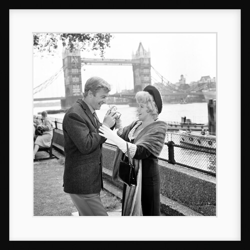 Michael Caine and Shelley Winters filming Alfie by Anonymous