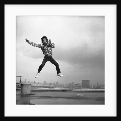 Mick Jagger on the roof of the Daily Mirror building by Anonymous