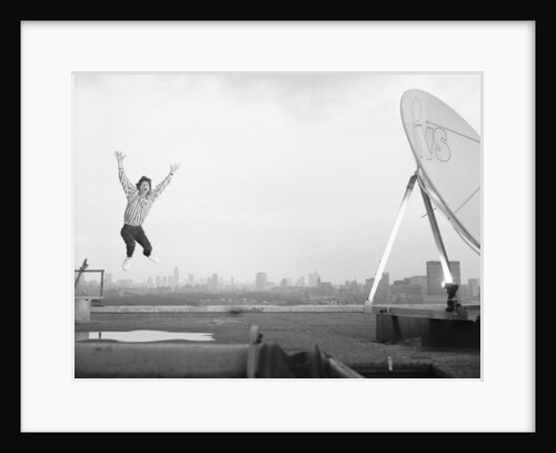 Mick Jagger on the roof of the Daily Mirror building by Anonymous