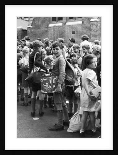 Evacuation rehearsal at St. Michaels Church School by Anonymous