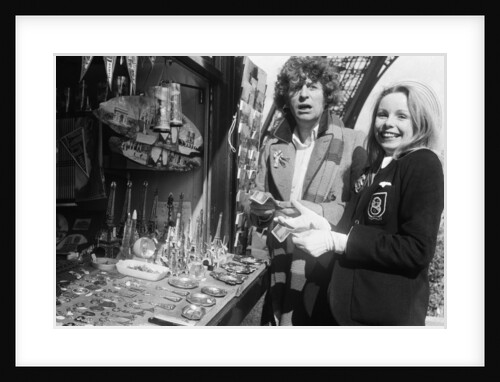 Tom Baker, the 4th Doctor Who, pictured with fellow Time Lord Romana played by actress Sarah Ward by Anonymous