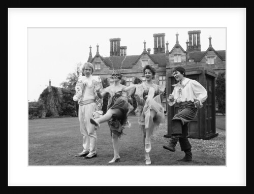 Peter Davison, Sarah Sutton, Janet Fielding and  Matthew Waterhouse by Anonymous