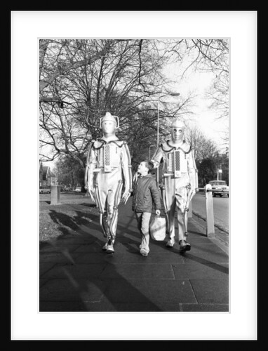 Cybermen take a break from filming by Anonymous