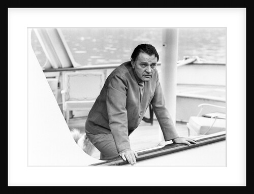 Richard Burton aboard his yacht by Staff