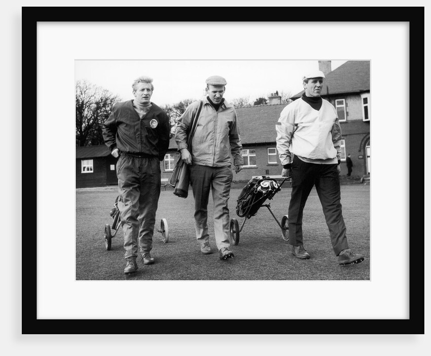 Manchester United players on the golf course by Anonymous