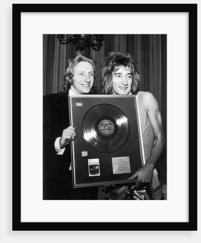 Denis Law with Rod Stewart by Anonymous