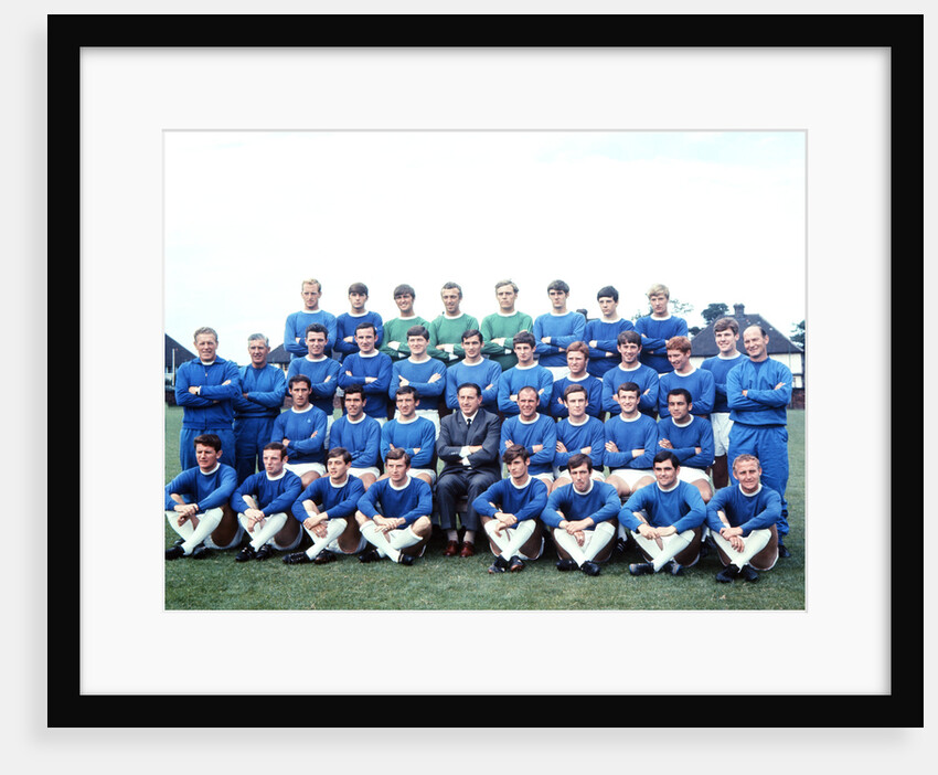 Everton squad pose for a group photograph by Willy Talbot