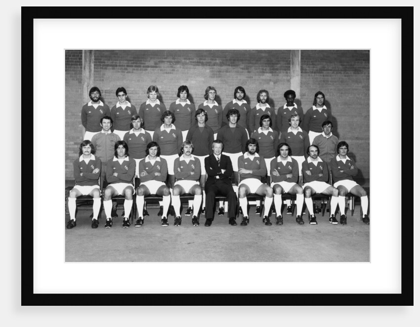 Everton football team pose for a pre season squad photograph by Anonymous