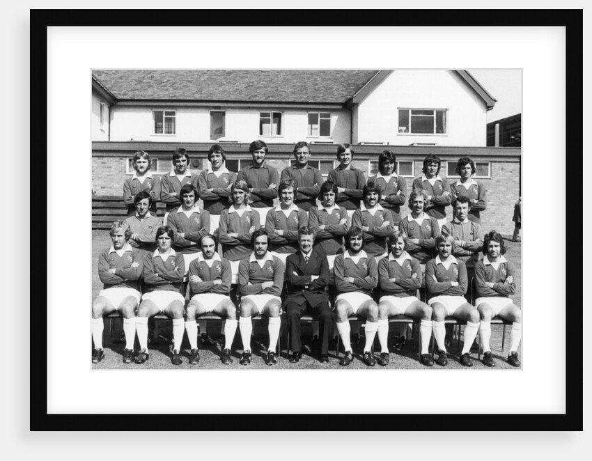 Everton football team pose for a pre season squad photograph by Anonymous