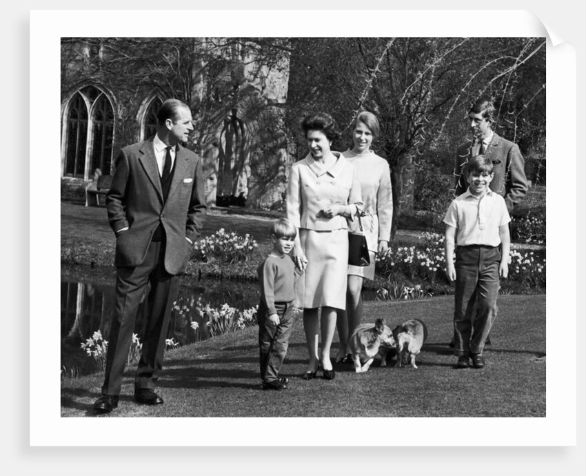 The Queen and The Duke of Edinburgh with Prince Charles, Prince Andrew and Princess Anne by Anonymous