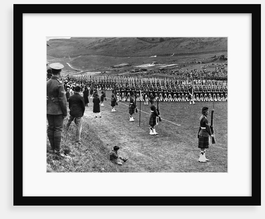 Prince of Wales inspects Seaforth Highlanders by Staff