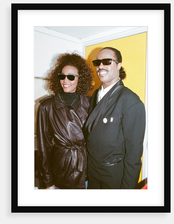 Whitney Houston and Stevie Wonder by Brendon Monks