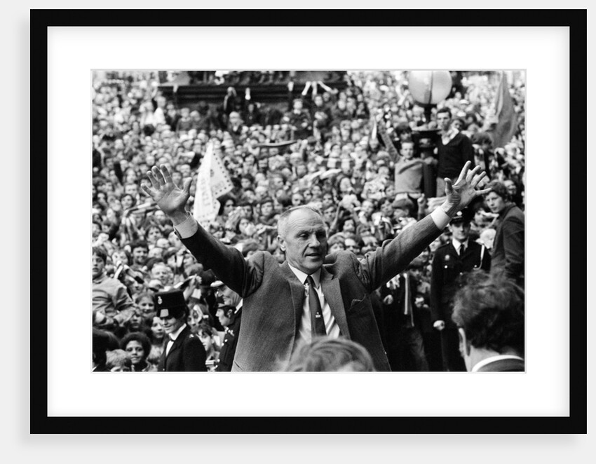 Bill Shankly Liverpool manager on Liverpool team homecoming 1971 by Daily Mirror