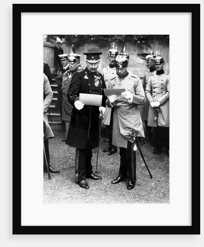 King George V with his cousin the Kaiser 1913 by George Mewes