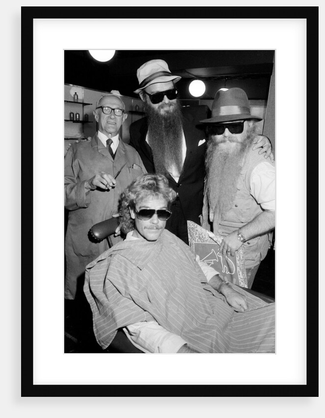 ZZ Top at barbers, Birmingham, 1985 by Burkes