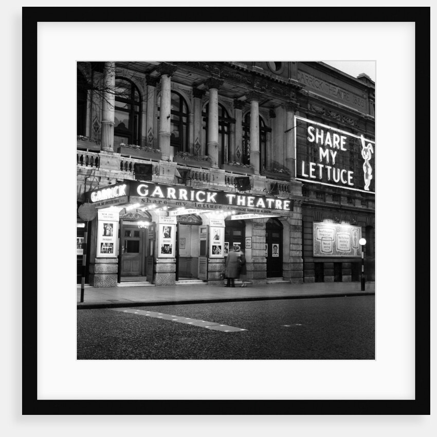 Exterior view of the Garrick Theatre 1958 by Staff