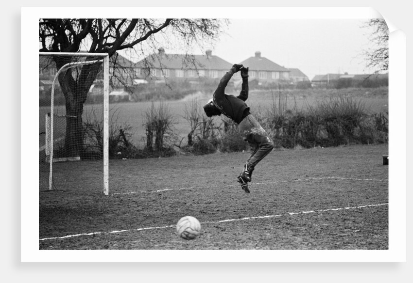 Leicester goalkeeper Peter Shilton 1973 by Neville Chadwick