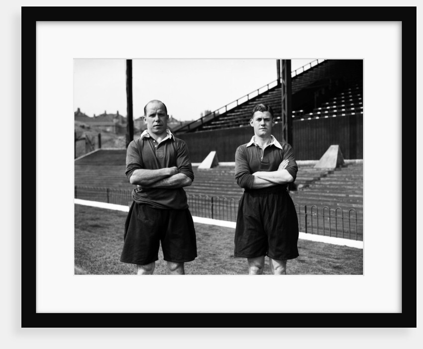 Members of Charlton Athletic Football Club, J A S Oakes and Les Boulter. by Reg Sayers