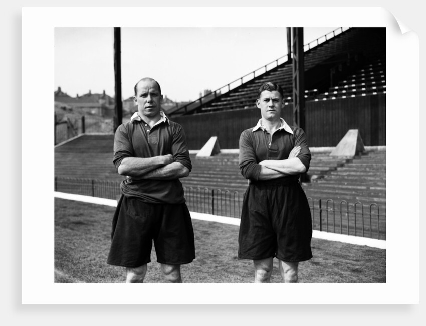 Members of Charlton Athletic Football Club, J A S Oakes and Les Boulter. by Reg Sayers