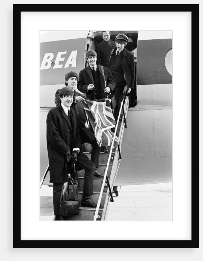 Beatles arrive back at Heathrow from Paris 1964 by Victor Crawshaw