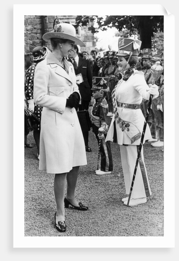 The Princess Royal meets Drum Majorette Sylvia Moran, of the Washington Grey's Jazz Band. by Staff