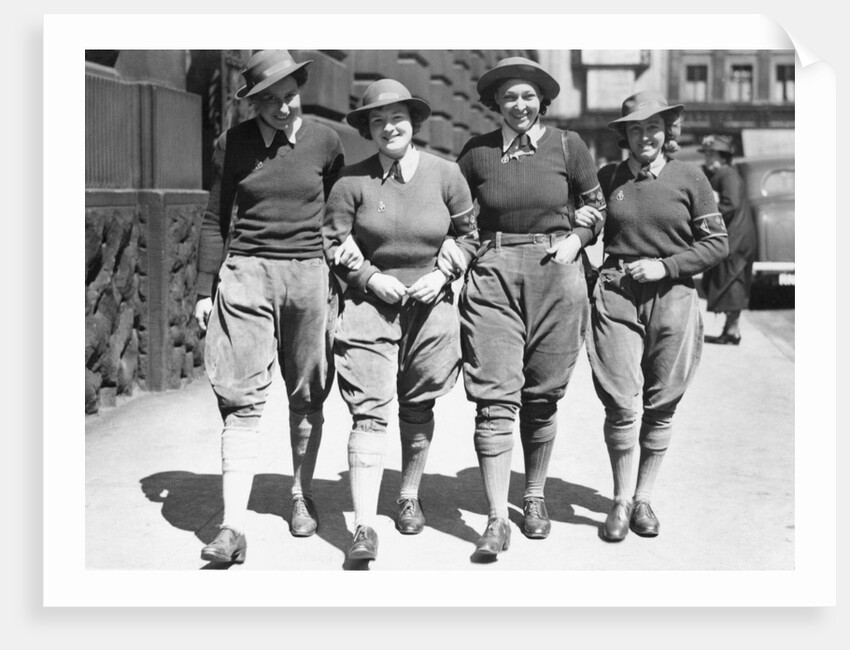 Land Army Girls out and about in Reading. Circa 1942 by Staff