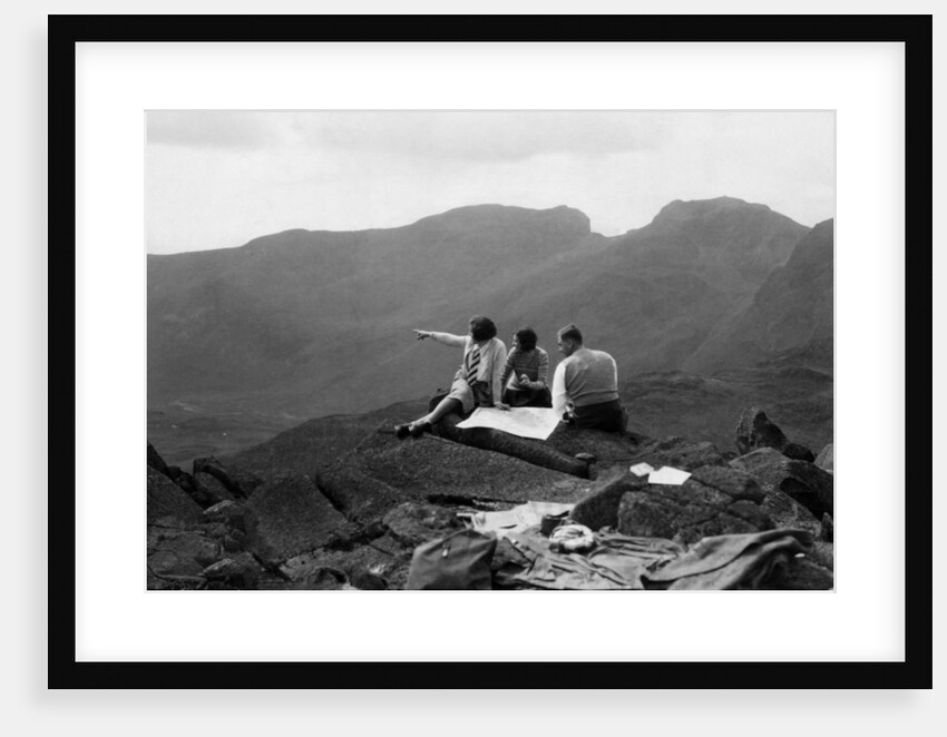 Lakeland hikers on top of Bowfell by Staff