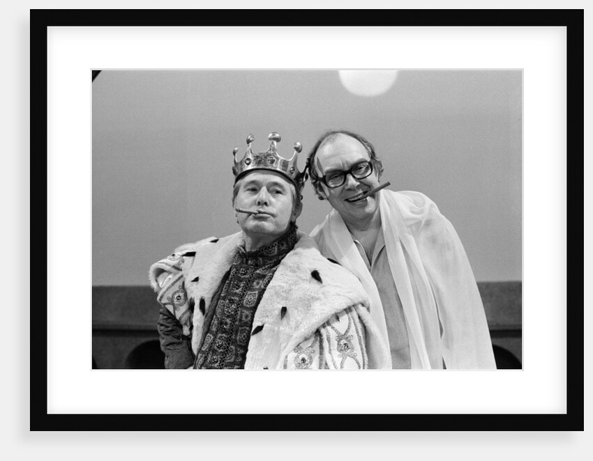 Ernie Wise and Eric Morecambe inThe Morecambe and Wise Christmas TV show 1980. by Charlie Ley