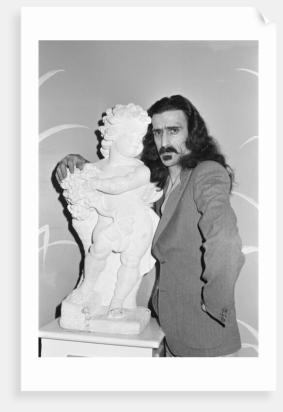 Frank Zappa pictured at The Dorchester Hotel in London. by Sidey