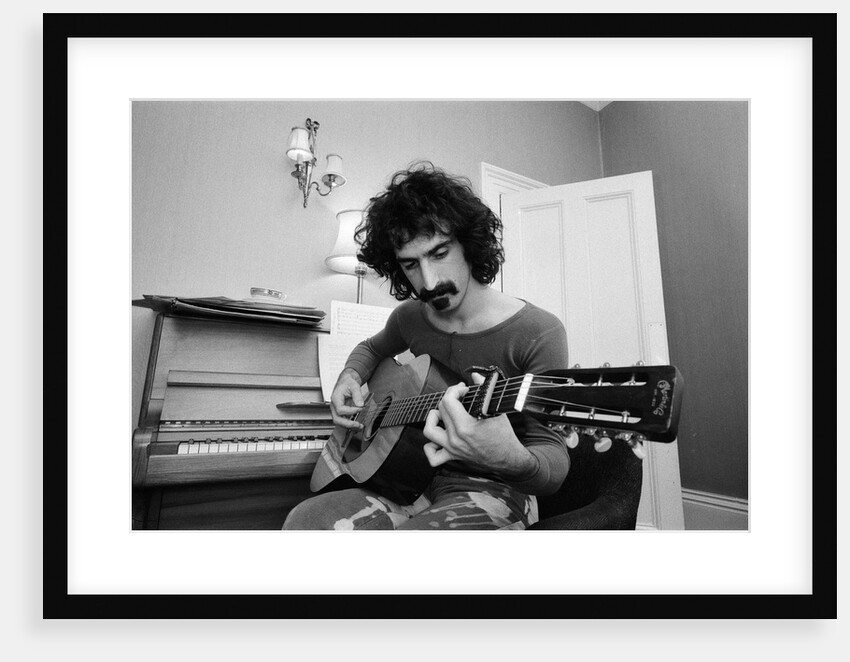 Frank Zappa, pictured in London in 1971 by Rowntree