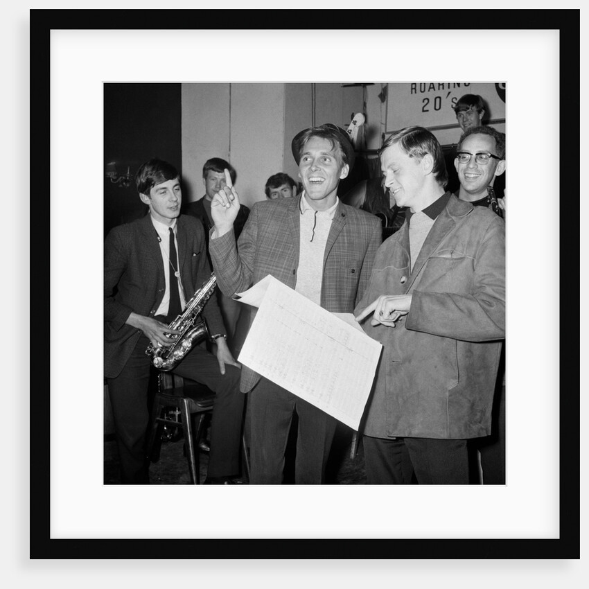 Billy Fury rehearsing with John Barry orchestra. by Arthur Sidey