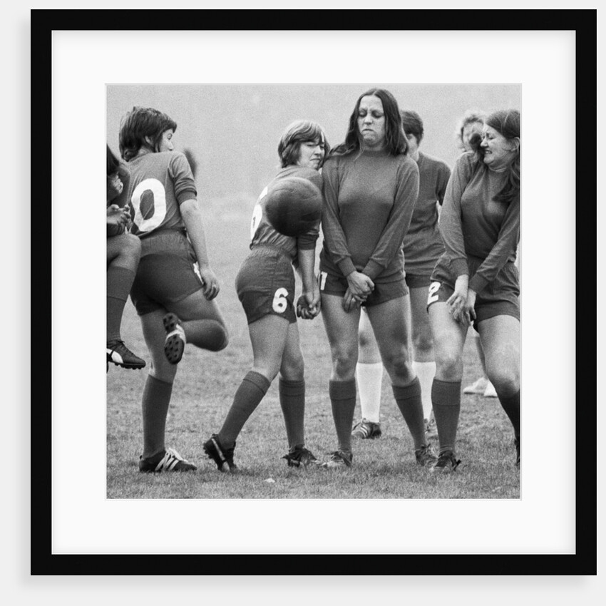 Orient Girls taking defensive action against a free kick by Ron Burton