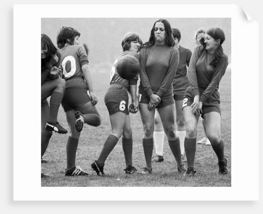 Orient Girls taking defensive action against a free kick by Ron Burton