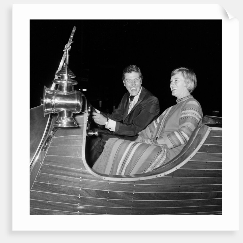 Dick Van Dyke with his wife Margie at a film premier in London by Unknown