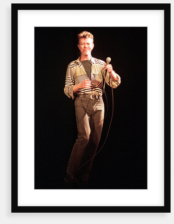 David Bowie performing at The Big Twix Mix concert atThe Birmingham NEC. by Staff