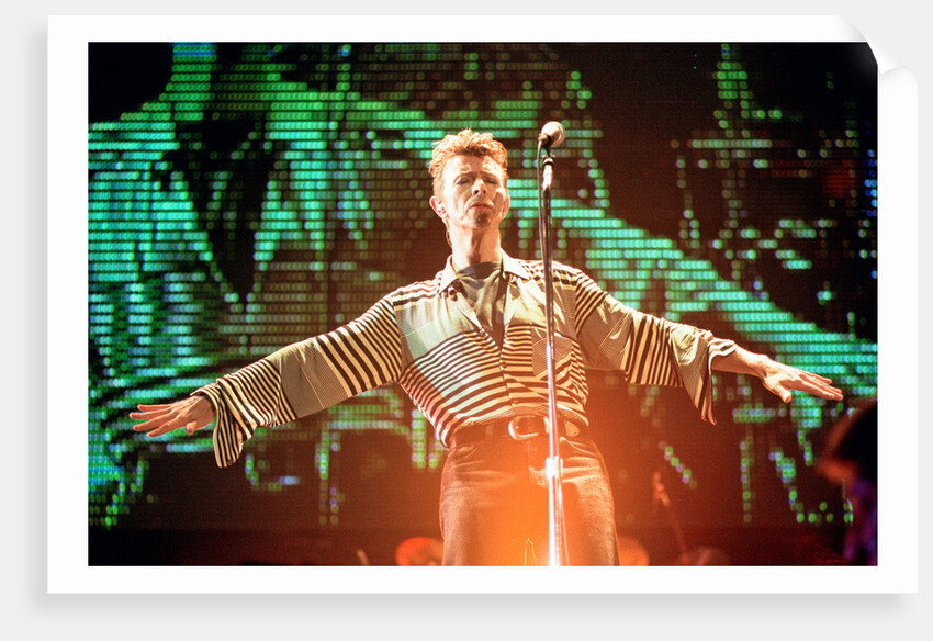 David Bowie performing at The Big Twix Mix concert at The Birmingham NEC. by Staff