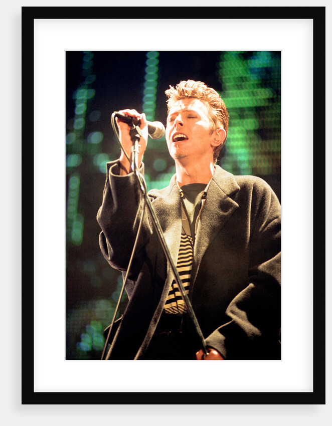 David Bowie performing at The Big Twix Mix concert at The Birmingham NEC. by Staff