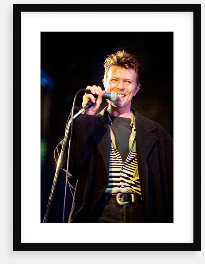 David Bowie performing at The Big Twix Mix concert at The Birmingham NEC. by Staff