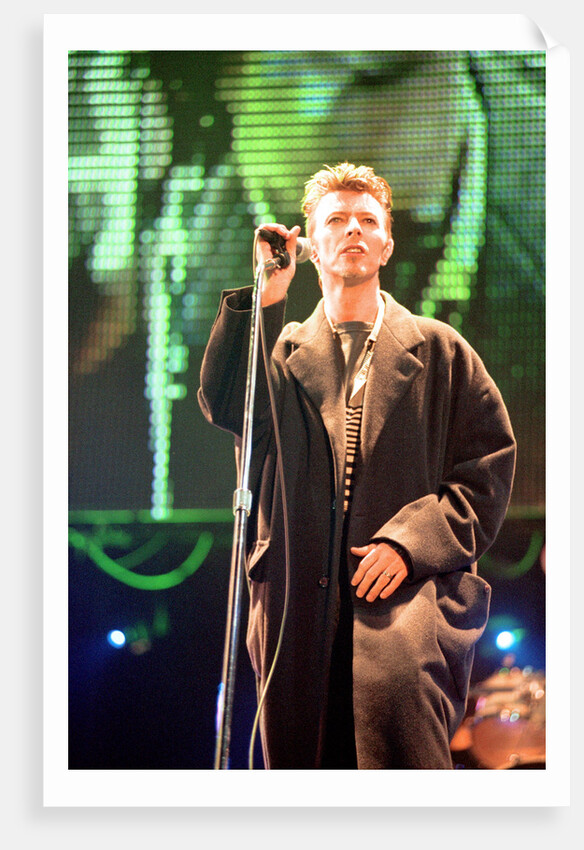 David Bowie performing at The Big Twix Mix concert at The Birmingham NEC. by Staff