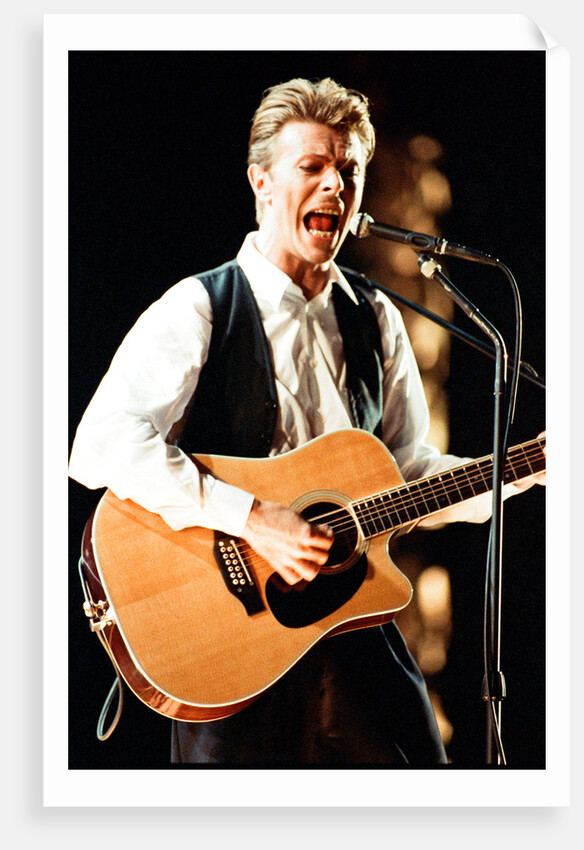 David Bowie performing at The Birmingham NEC, as part of his 1990 Sound and Vision World Tour. by Dick Williams