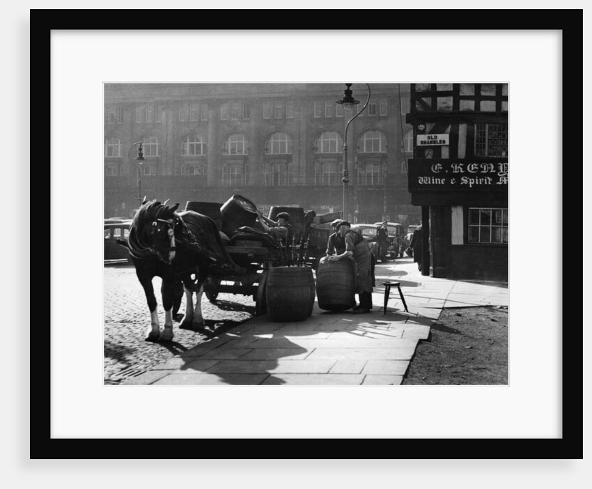 Beer delivery for the Old Shambles, Manchester, October 12th 1951 by R Corfield